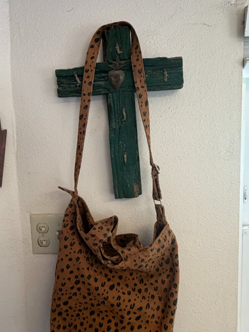 Baggu Vertical Duck Canvas Tote Nutmeg Leopard - Picture 2 of 6